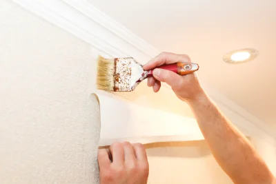 Pose de papier peint à Belleuse — revêtements muraux et toiles de verre